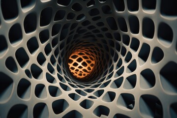 Poster - A detailed close up view of a circular object. This image can be used in various contexts and industries