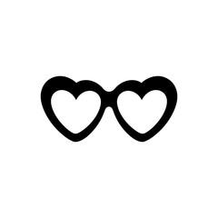 Wall Mural - Heart-shaped sunglasses icon - Simple Vector Illustration