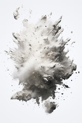 Poster - A black and white photo capturing the essence of a dust cloud. This image can be used to depict environmental issues, natural disasters, or the impact of human activities on the planet.