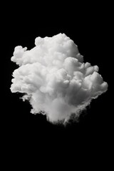 Canvas Print - A black and white photo capturing the beauty of a cloud. This versatile image can be used in various projects