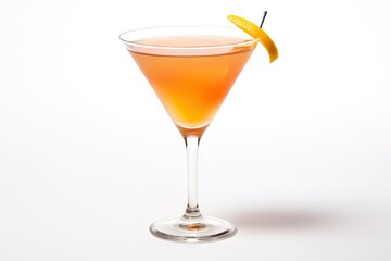 Wall Mural - orange cocktail on white background