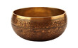 A Hammered Tibetan Singing Bowl Isolated on Transparent Background PNG