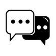 Speech bubbles chat message discuss logo flat icon sign symbol isolated vector design