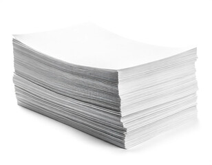 Wall Mural - Stack of paper isolated on white background; Cutout 