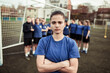 © Davor - Portrait of a young female soccer player on the field