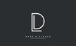 Alphabet Letters LD or DL Logo Monogram