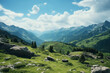 © Sebastian - The crisp air at a high-altitude plateau, marked by the pure breath of untouched wilderness. Concept of elevated wilderness. Generative Ai.