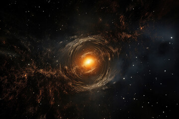 energy gate to parallel universes, space and time themed abstract black hole design