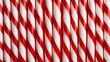 a diagonal red and white candy cane stripe pattern with a realistic texture, giving the impression of three-dimensional twisted candy.