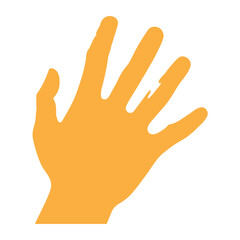 Poster - handprint paint colors yellow