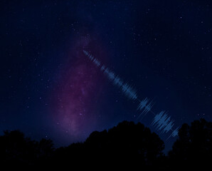 Wall Mural - Radio signal coming from space