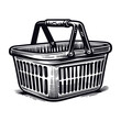 shopping basket sketch