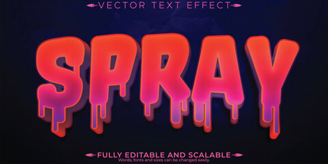 Wall Mural - Graffiti text effect, editable spray and paint text style