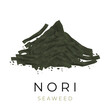 Vector illustration logo of nori flakes or seaweed