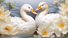 Two White Pelicans HD 8K Wallpaper Stock Photographic Image 