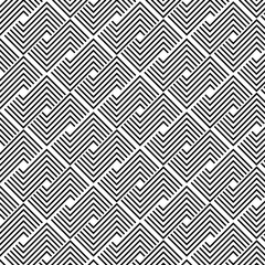 Abstract vector seamless pattern and swatches oriental line texture on white background wallpaper geometric diagonal fabric waves set of design elements	