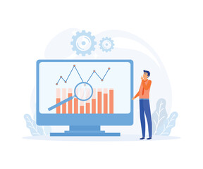 Poster - business intelligence abstract concept business data analysis, management tools, intelligence, enter
