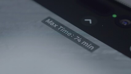 Poster - Close-up of icons on phone screen. Action. Software icons on phone screen. Stylish program icons on touchscreen phone