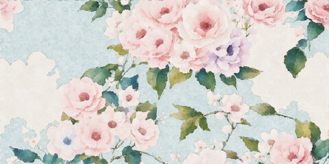  Abstract elegant painting floral illustration