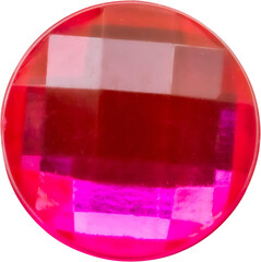 Wall Mural - pink round jewels sticker isolated on white background