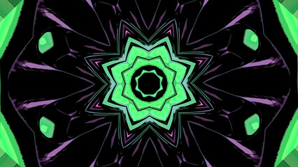 Poster - Mandala relaxing background. Design. Slowly moving ornament with fractal shapes.
