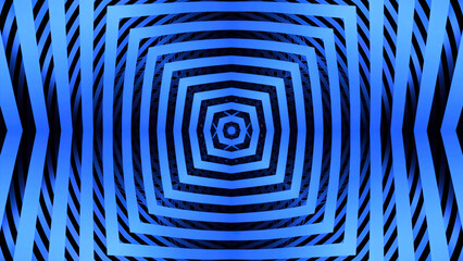 Poster - Hypnotic relaxing crossed lines forming square shapes. Design. Stretching pattern of colorful hypno lines.