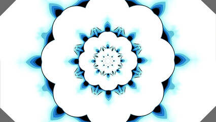 Poster - Abstract spinning flower with colorful petals. Design. Beautiful kaleidoscopic background.