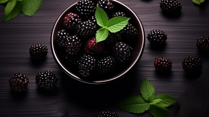 Wall Mural - Blackberry fruit.