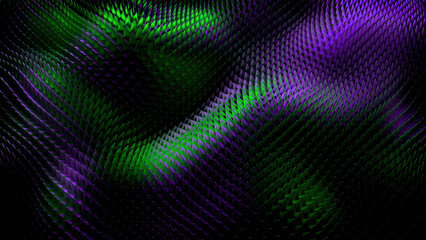 Poster - Technology digital wave background. Design. Beautiful texture of metallic glowing particles.