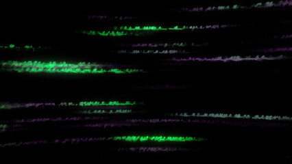Aufkleber - Abstract horizontal trembling strings flying on a black background. Motion. Blinking parallel lines.