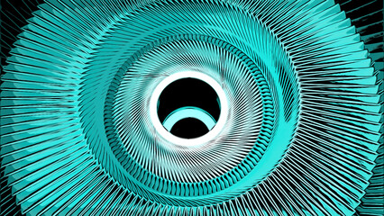 Poster - Abstract spreading wide metallic rings. Design. Abstract industrial background.