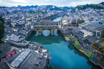 Wall Mural - Beautiful scenery of Fenghuang ancient town