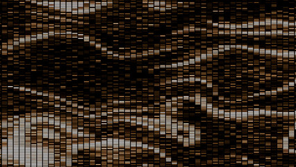 Poster - Abstract pixelated background with lost tv signal. Motion. Squared blinking light flares and lines.