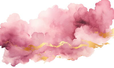 Wall Mural - watercolor pink gold background