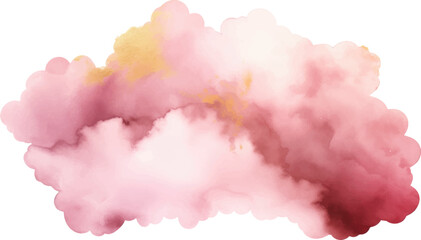 Wall Mural - watercolor pink gold background