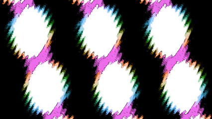 Aufkleber - Abstract blurred lights and stripes on a black background. Motion. Oval shaped blurred lights.