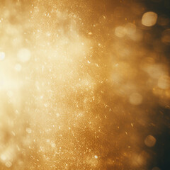 Wall Mural - golden bokeh background, delicately sprinkled with glitter, This image radiates sophistication, making it an ideal choice for glamorous events and refined designs. Generative AI.