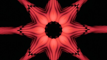 Poster - Hypnotic ray pattern moves on black background. Design. Tunnel with ray tubes and hypnotic effect of immersion in 3D construction. Ray tunnel with 3d circles moving on black background