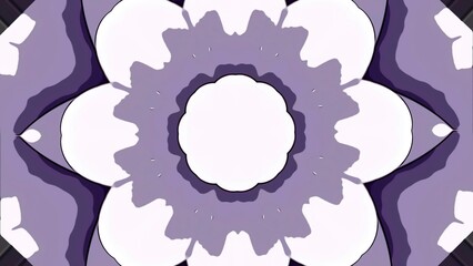 Poster - Beautiful animation of moving flower pattern. Design. Floral pattern moves in mandala style. Moving pattern with colored layers