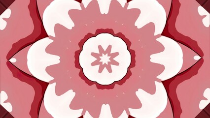 Poster - Beautiful animation of moving flower pattern. Design. Floral pattern moves in mandala style. Moving pattern with colored layers