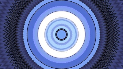 Poster - Pulsating colorful circles in musical rhythm. Motion. Colored circles move and pulsate in center of background. Background animation with pulsating circles for musical beat