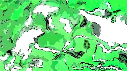 Poster - Colorful shimmering spots move in stream. Motion. Stream of moving colorful spots in animated style. Animated style of comic spots moving in space