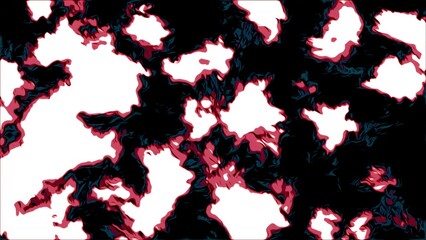 Poster - Bright glowing spots move on black background. Motion. Flickering spots of light moving in space. Light spots move and flicker in space