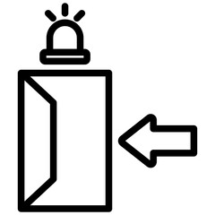Poster - Emergency Exit Outline Icon