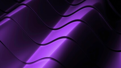 Poster - Moving texture of metallic colored waves. Design. Metal lines move in waves. Background of colored waves of metal curved plates