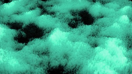 Poster - Moving 3d smoke on black surface. Design. Colored fog moves in space. Colorful clouds moving on black background