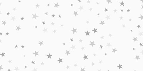 Vector silver stars silver star celebration confetti, seamless pattern with stars festive wrapping paper background kids texture.