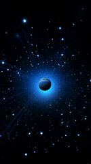 Wall Mural - Earth and light in space,created with Generative AI tecnology.