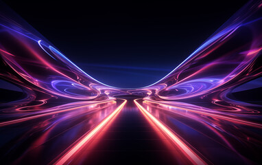 Leinwandbilder - Fantasy color abstract symmetrical graphics,created with Generative AI tecnology.