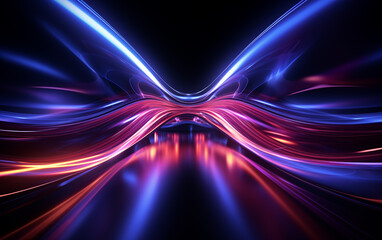 Leinwandbilder - Fantasy color abstract symmetrical graphics,created with Generative AI tecnology.
